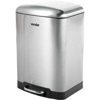 Lixeira Retangular 12l Inox Vonder