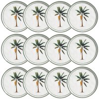 Conjunto 12 Pratos Para Sobremesa Bio Bananê 21,5cm Mesa Pos