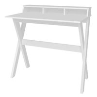 Mesa Escrivaninha Escritorio 3 Nichos 90 cm Branco Artany