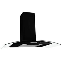 Coifa de Parede Terim Vidro Curvo Black Duto Slim 90 CM