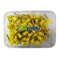 Taça de Borracha Odontológica Rosqueada Soft Macio com 100 unidades Flexível Amarelo Cotisen PC03B.B