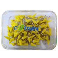 Taça de Borracha Odontológica Cônico Soft Macio com 100 unidades Amarelo Flexível Cotisen PC02B.B