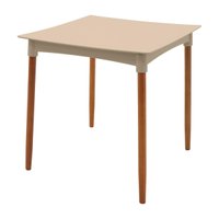 Mesa Diana Areia Tramontina 70cm em Polipropileno com Pernas de Madeira