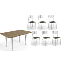 Mesa Sala Jantar Elba + 6 Cad Portugal Cromado Kappesberg
