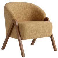 Poltrona Decorativa Iris Pes Madeira Linho Color Trend TCA 219 MOLL