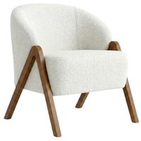 Poltrona Decorativa Iris Pes Madeira Boucle TCE 1010 MOLL