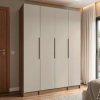 Guarda-Roupa Modulado 160 cm 4 Portas Rustic/Crema Neo Madesa