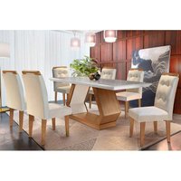 Mesa Sala Jantar Alvorada + 6 Cad Imperatriz Capuccin Rufato