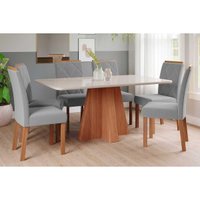 Mesa Sala Jantar Maitê + 6 Cad Fernanda Cinamomo Cimol
