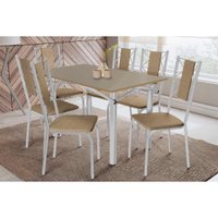 Mesa Sala Jantar Elba + 6 Cad Lisboa Cromado Kappesberg