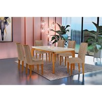 Mesa Sala Jantar Londrina + 6 Cad Londrina Capuccino Rufato