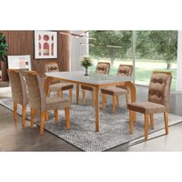 Mesa Sala Jantar Londrina + 6 Cad Imperatriz Capuccin Rufato