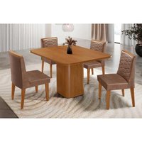 Mesa Sala Jantar Maldivas + 4 Cad Maldivas Naturale Rufato