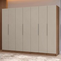 Guarda-Roupa Modulado 280 cm 7 Portas 4 Gavetas Rustic/Crema Neo Madesa 01