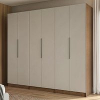 Guarda-Roupa Modulado 240 cm 6 Portas 6 Gavetas Rustic/Crema Neo Madesa 03
