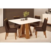 Mesa Sala Jantar Celeste + 4 Cad Bia Freijo DJ Móveis
