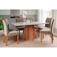 Mesa Sala Jantar Maitê + 6 Cad Juliana Cinamomo Cimol