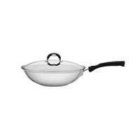 Wok Tramontina Astro Silicone 28cm 3,3L em Aço Inox Fundo Triplo Indução