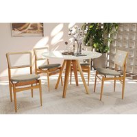 Mesa Sala Jantar Duna + 4 Cad Stela Carvalho Kappesberg