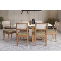 Mesa Sala Jantar Elma + 6 Cad Lola Carvalho Kappesberg