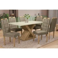 Mesa Sala Jantar Graviola + 6 Cad 150 Freijó/Euca Kappesberg