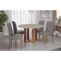 Mesa Sala Jantar Flora + 4 Cad Fernanda Cinamomo Cimol
