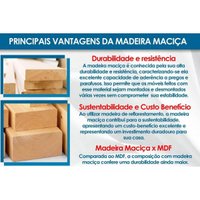 Mesa Sala Jantar Berlim + 4 Cad Dafne Naturale/Marrom Rufato