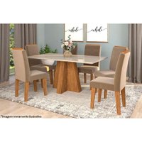Mesa Sala Jantar Patricia + 6 Cad Taís Savana/Joli Cimol