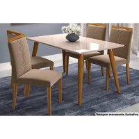 Mesa Sala Jantar Adele + 4 Cad Laura Madeirado Cimol