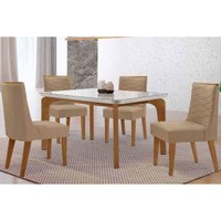 Mesa Sala Jantar Londrina + 4 Cad Maldivas Naturale Rufato