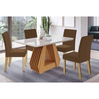 Mesa Sala Jantar Ágata + 4 Cad Maia Cinamomo Cimol