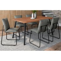 Mesa Sala Jantar Stellar + 6 Cad Soft Preto Carraro