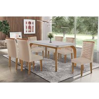 Mesa Sala Jantar Londrina + 6 Cad Maldivas Naturale Rufato