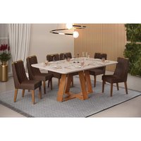 Mesa Sala Jantar Celeste + 6 Cad Bia Freijo DJ Móveis