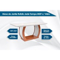 Mesa Sala Jantar Jade + 6 Cad Imperatriz Imbu/Grafite Rufato