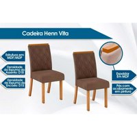 Mesa Sala Jantar Épic + 6 Cad Vita Nature/Bege Henn