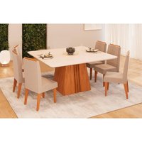 Mesa Sala Jantar Italia + 6 Cad Lia Freijo DJ Móveis