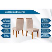 Mesa Sala Jantar Fler + 4 Cad Lia Freijo DJ Móveis