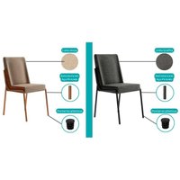 Mesa Sala Jantar Átria + 4 Cad Hug Rose/Caramelo Carraro