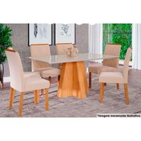 Mesa Sala Jantar Patricia + 6 Cad Fernanda Cinamomo Cimol
