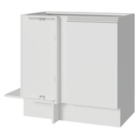 Balcão de Canto 1 Porta (Sem Tampo) Branco Glamy Madesa