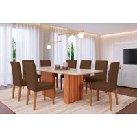 Mesa Sala Jantar Ester + 8 Cad Maia Cinamomo Cimol