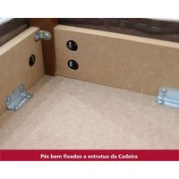 Mesa Sala Jantar Vértice + 4 Cad Isa Nature/Bege Henn