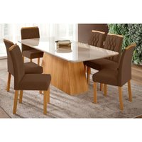 Mesa Sala Jantar Helena + 6 Cad Juliana Madeirado Cimol