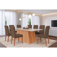 Mesa Sala Jantar Helena + 8 Cad Maia Cinamomo Cimol