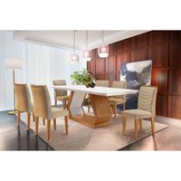 Mesa Sala Jantar Alvorada + 6 Cad Londrina Imbu/Bege Rufato