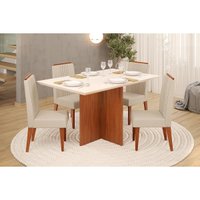 Mesa Sala Jantar Hera + 4 Cad Lia Freijo DJ Móveis