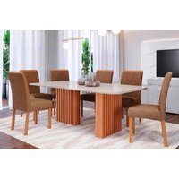 Mesa Sala Jantar Ester + 6 Cad Fernanda Cinamomo Cimol