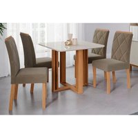 Mesa Sala Jantar Flora + 4 Cad Fernanda Madeirado Cimol