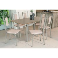 Mesa Sala Jantar Elba + 6 Cad Florença Niquel Kappesberg